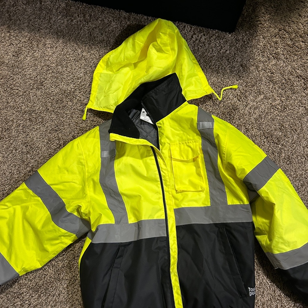 Hi-Vis Yellow & Black men’s Safety Jacket with Reflective Stripes